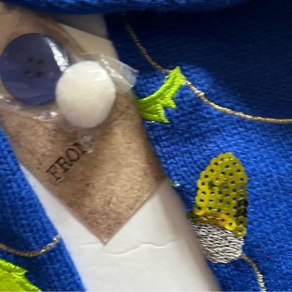 Jolly Sweaters Ugly Christmas Lights Bow Sweater Size Medium - Picture 3 of 11